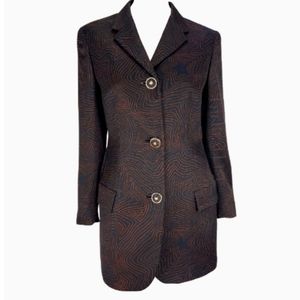 Vintage Versace blazer dress Abstract Star Print Medusa dress 8